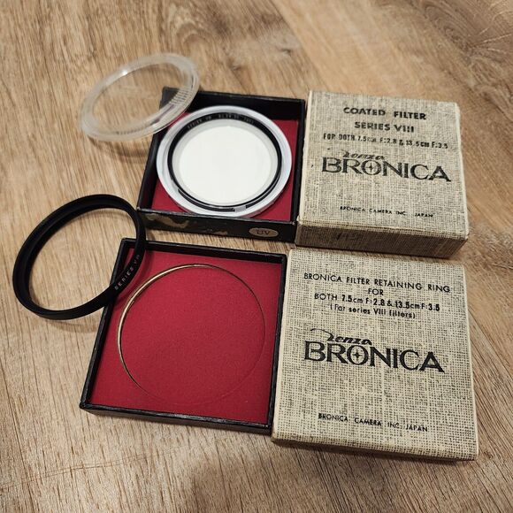 Bronica Zenza Filter + Retaining Ring Series VIII 75mm F2.8 & 135mm F3.5 Lens